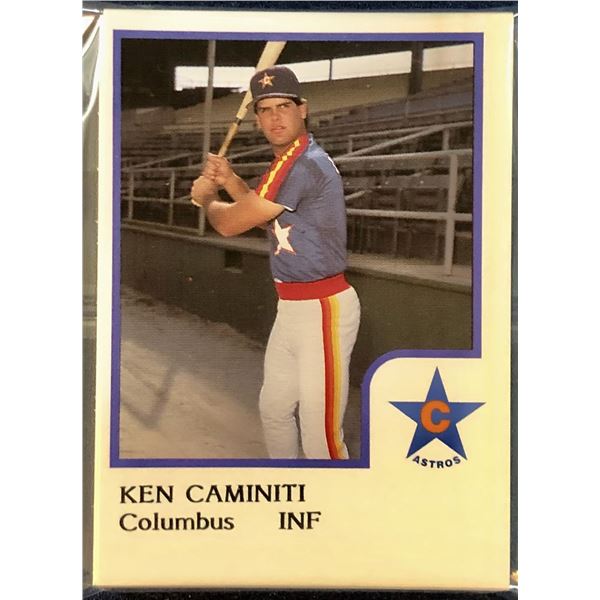 1986 PRO CARDS MiLB COLUMBUS ASTROS TEAM SET - KEN CAMINITI