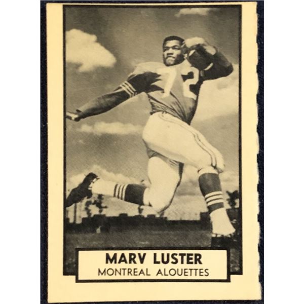 1962 O-PEE-CHEE CFL MARV LUSTER ROOKIE CARD