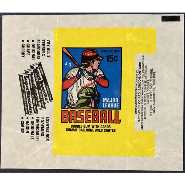 1979 O-PEE-CHEE BASEBALL WRAPPER