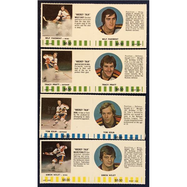 1976-77 COLORADO ROCKIES NHL PUCK BUCKS GAME CARD COLLECTION