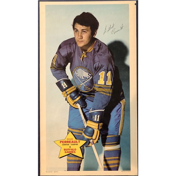 1971-72 O-PEE-CHEE NHL HOCKEY TEST POSTERS - GILBERT PERREAULT (HOF)