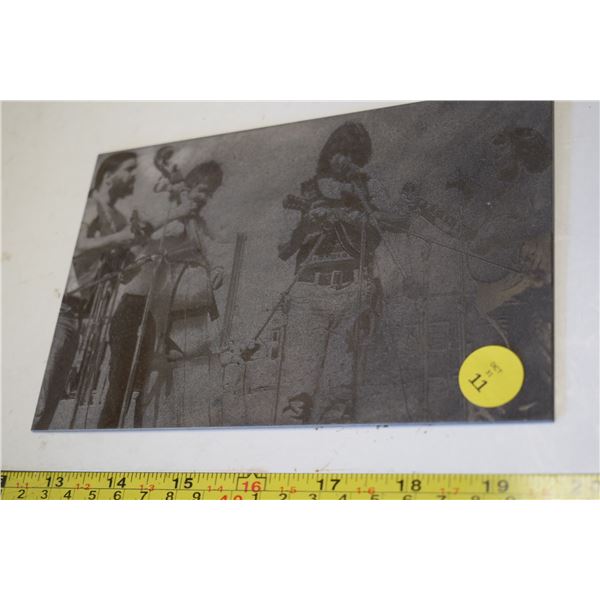 1971 Metal Printing Plate – Saskatoon Folk Band, Humphry and the Dumptrucks