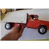 Image 3 : Vintage 1958 Tonka Flatbed Lumber Truck Pressed Steel Red & Diamond Plate
