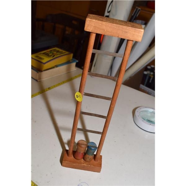 Vintage “Upside Down Clowns” Wooden Ladder Toy - Made in USA