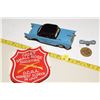 Image 1 : Tin Toy Japan Car – As is.  Token, Badge, etc.