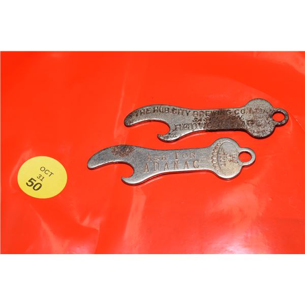 Hub City Saskatoon & Adnac Beer Bottle Openers