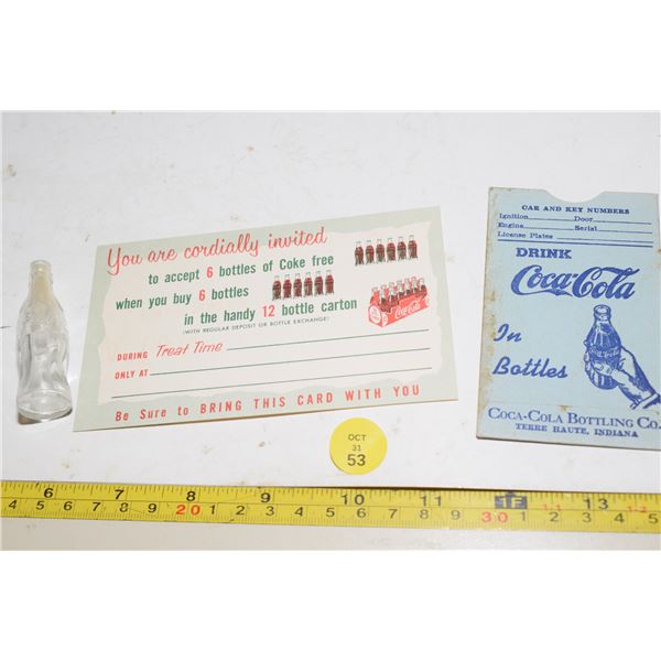 Vintage Coca-Coal Advertising Lot inc. Coca-Cola Key Holder etc.