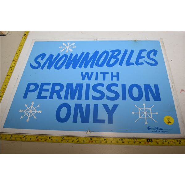 Snowmobile Tin Sign