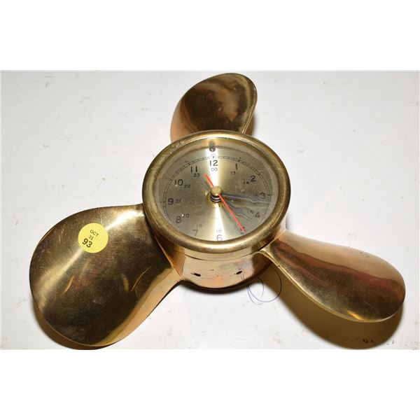 Brass Propeller Prop Clock