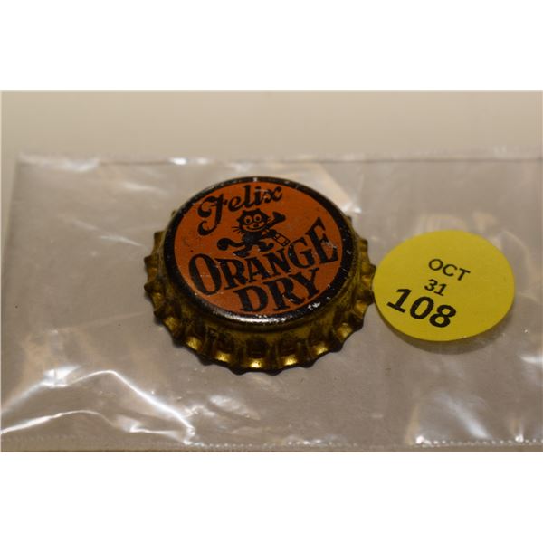 NOS Felix Orange Dry Soda Cap, Cork