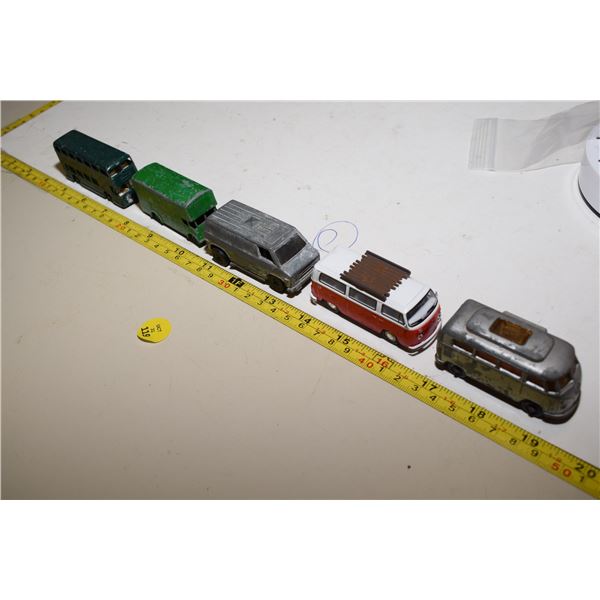 Vintage Diecast Vans & Busses - Lesney “Matchbox” Volkswagen Camper, etc.