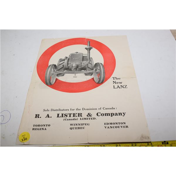 Lanz Tractor Brochure
