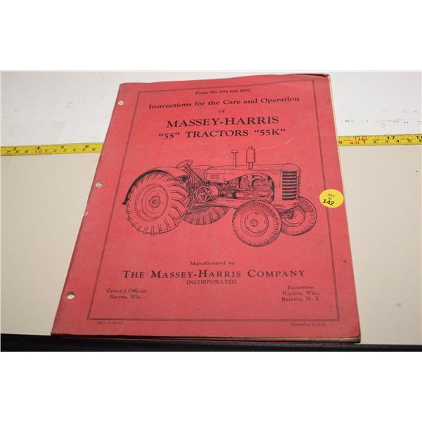 Massey Harris 55 Tractor Manual