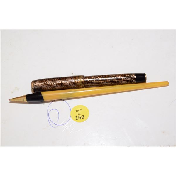 Bakelite Red Pencil & Fountain Pen