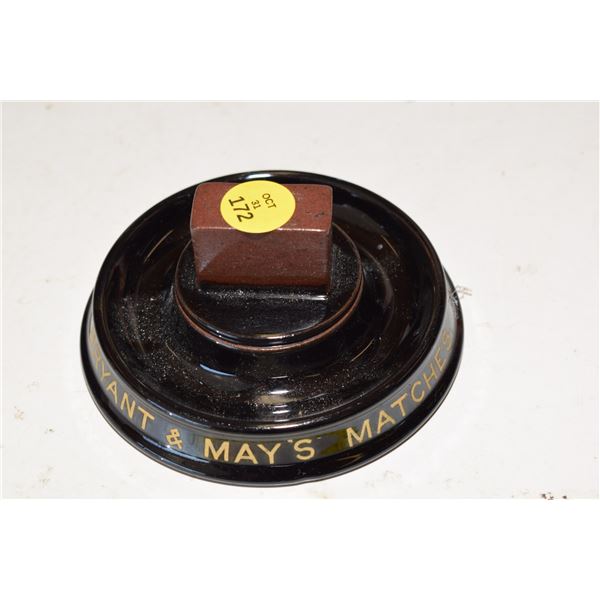 Bryant & May’s Matches Pottery Ashtray
