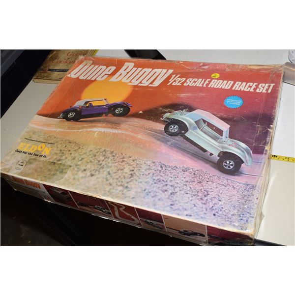 Complete Eldon 1:32 Scale Dune Buggy Racing Set