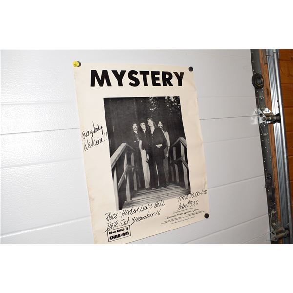 Early Sask “Mystery” Music Poster