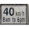 Image 1 : Metal 40Km Speed Limit Sign