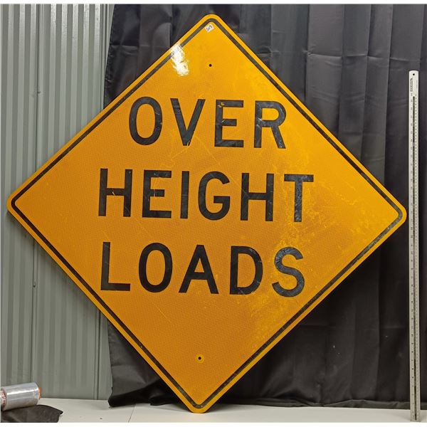 Large Metal “Over Height Loads” Sign