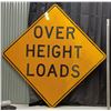 Image 1 : Large Metal “Over Height Loads” Sign