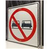 Image 2 : Large Metal No Passing Road Sign