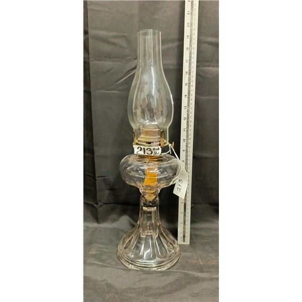 No. 2 Petal Glass Oil Lamp w/ Chimney