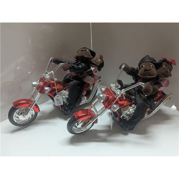 (2) Motorcycles w/ Monkey Riders