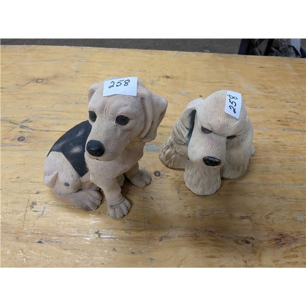 (2) Dog Figurines