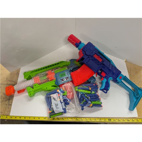 (2) Nerf Guns w/ Foam Darts