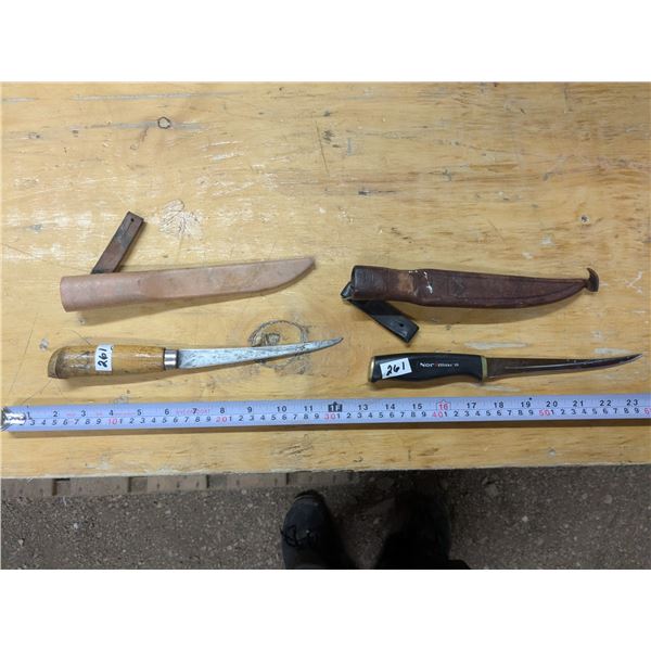 Normark & Scan-Can Fillet Knives w/ Sheath