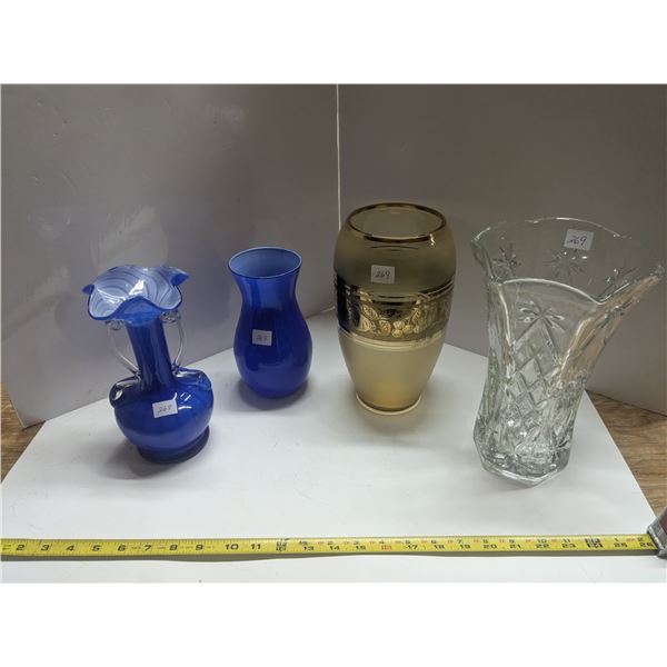 (4) Glass Vases