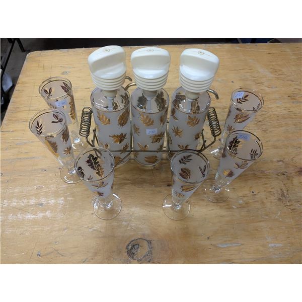 Vintage Glass & Dispenser Set