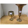 Image 1 : Brass Vase & Goblet Candle Holder