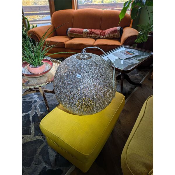 Large, new Moroccan style pendant light. Never used. Mint condition. New wiring. Around 18-20 inch d
