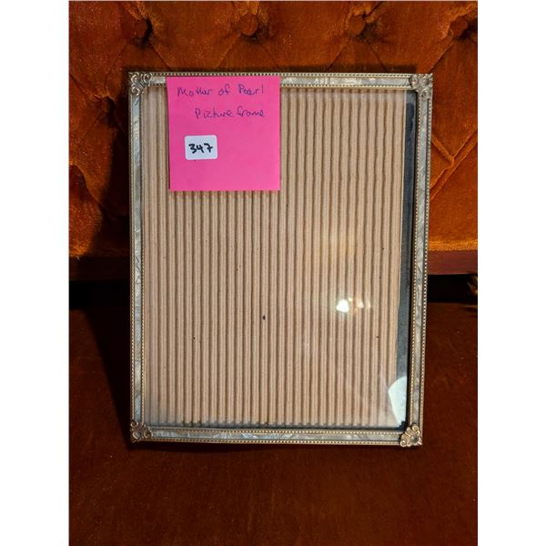 Mother of Pearl antique picture frame, 8x10 inches.