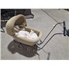 Image 2 : Antique Wicker Doll Stroller w/ Doll