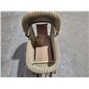 Image 6 : Antique Wicker Doll Stroller w/ Doll