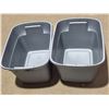 Image 2 : (2) Large Grey Plastic Tubs