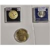 Image 3 : assorted tokens, 2000 USA quarter and repro liberty dollar