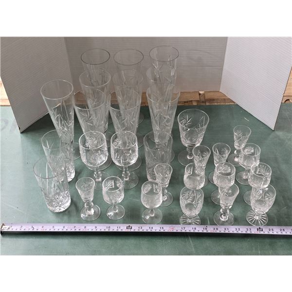 Lot of Crystal Glassware