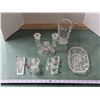 Image 1 : Crystal Glassware Lot – Candle Holder, Napkin Holder, Napkin Rings, etc.