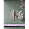 Image 2 : Crystal Glassware Lot – Candle Holder, Napkin Holder, Napkin Rings, etc.