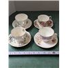 Image 2 : (4) Assorted China Cup & Saucer Sets