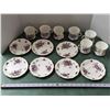 Image 1 : (7) Victorian Violets Bone China Cup & Saucer Sets