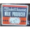 Image 1 : Saskatchewan Milk Producers Metal Sign Two sided 24x30