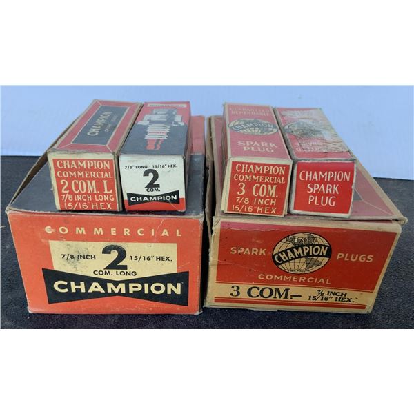 New Old Stock Champion Spark Plugs. Two Com (9) Three Com (7)