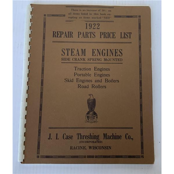 1922 Casr Ateam Engone Part List - Reprint