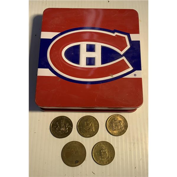 Montreal Canadiens Nox and Five Confederation Tokens