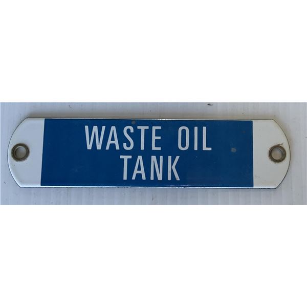 Porcelain Tag Waste Oil