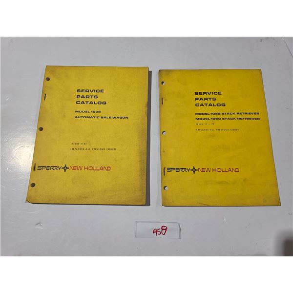 (2) Sperry – New Holland Parts Catalogues: Bale Wagon, Stack Retriever